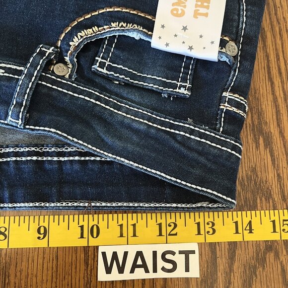 Celebrity Ace Women's Denim Jeans Size 7/28 Boot Cut Mid Rise Stretch Blue NWT - Picture 8 of 11